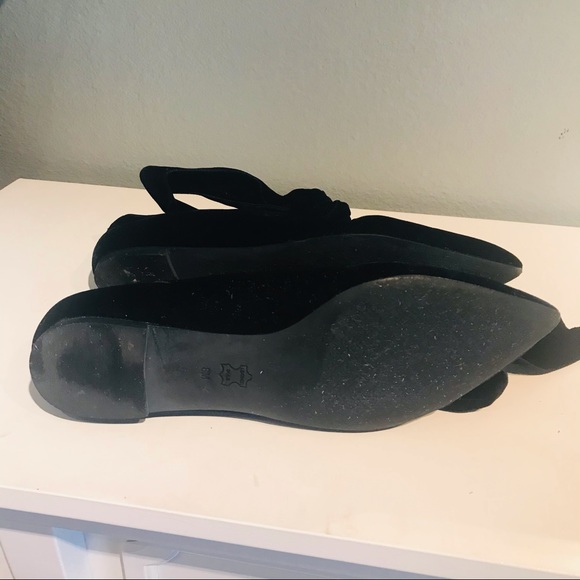 Tory Burch Clara blue velvet pointed flat shoes 8M - Picture 6 of 11